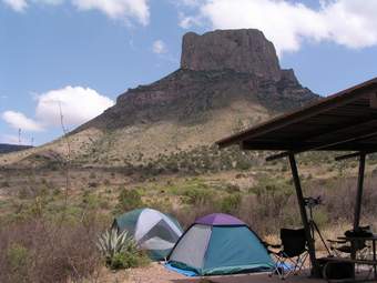 Campsite in the Chisos Basin