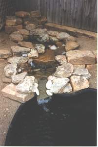 Waterfall ponds in place