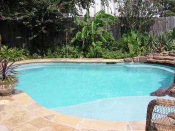 Pool and south facing beds, Aug '07